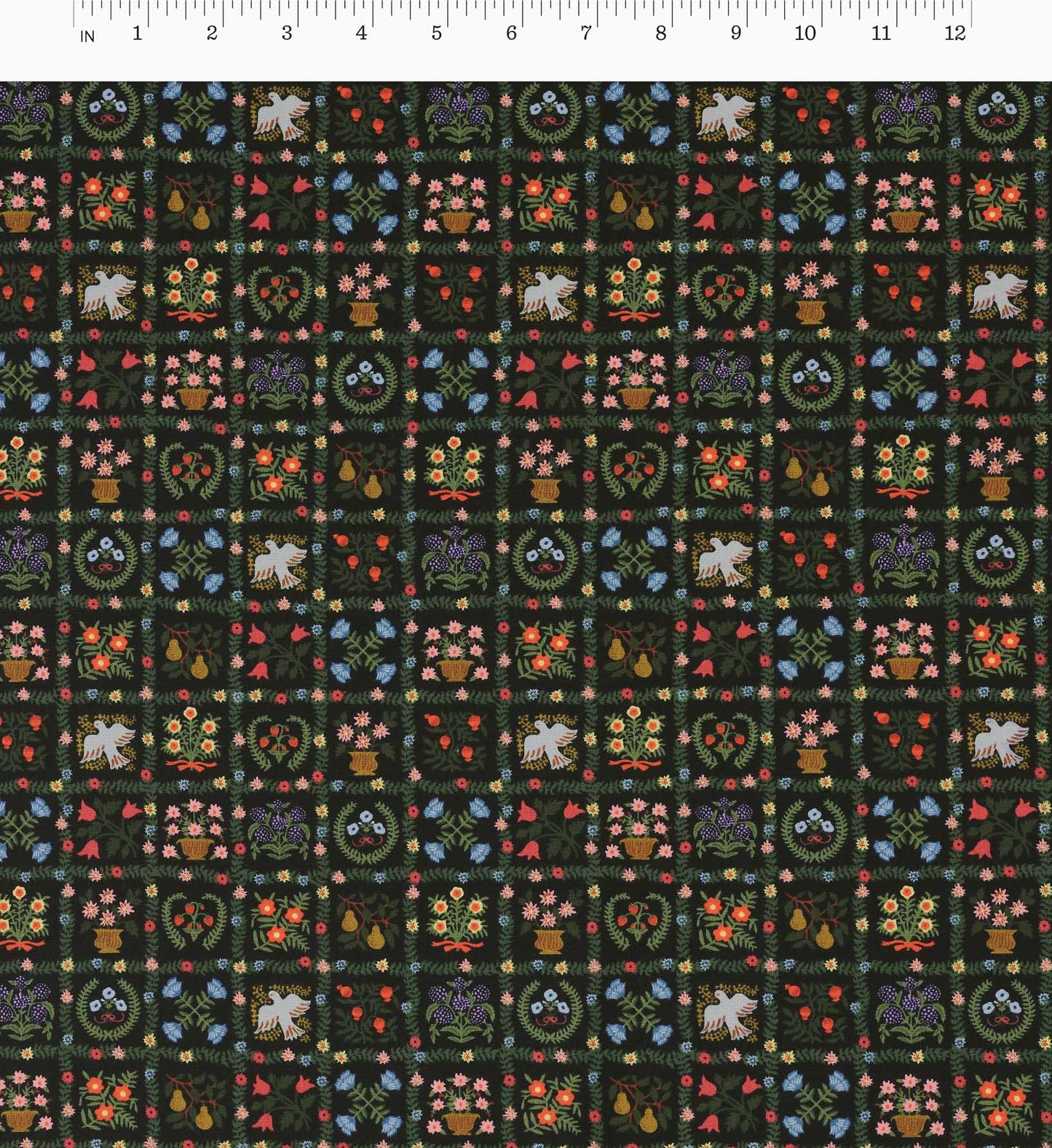 Helena Cotton Fabric - Black