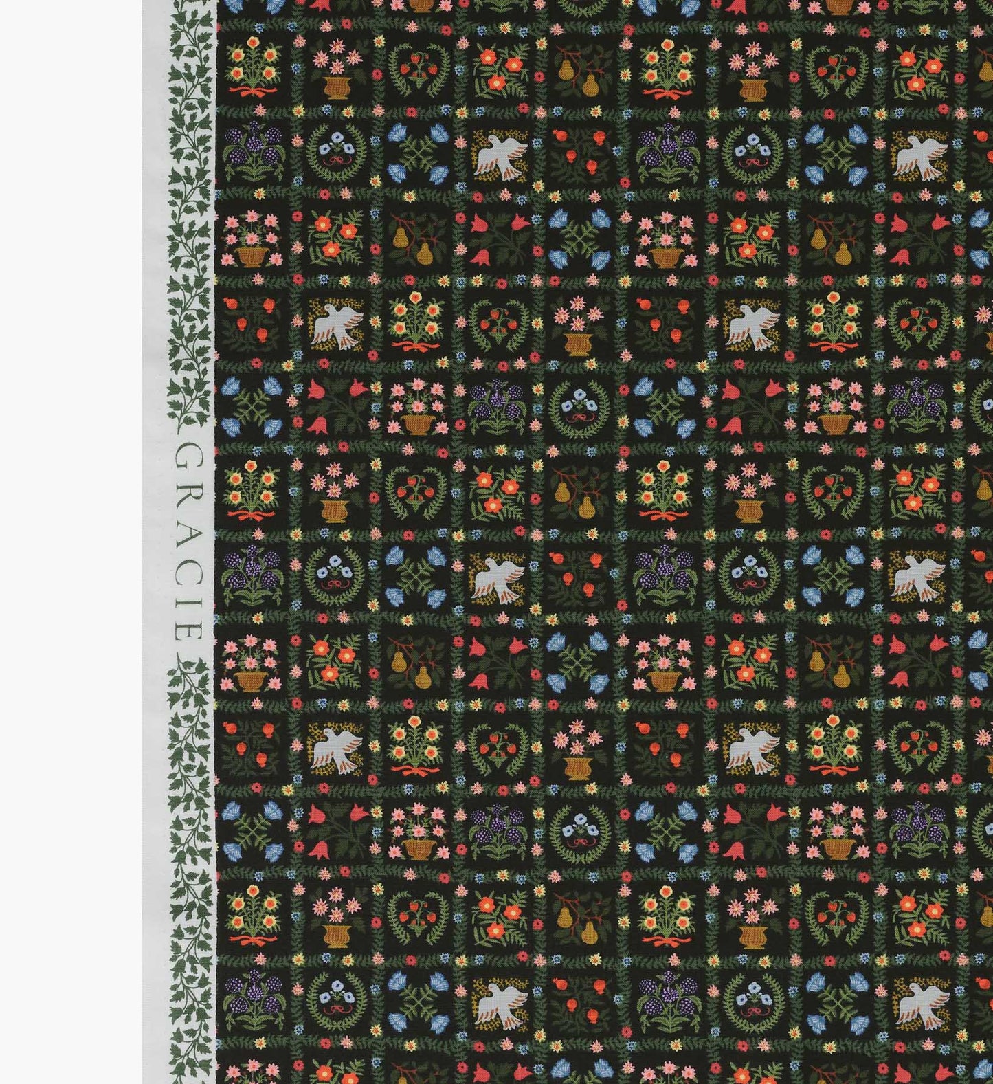 Helena Cotton Fabric - Black