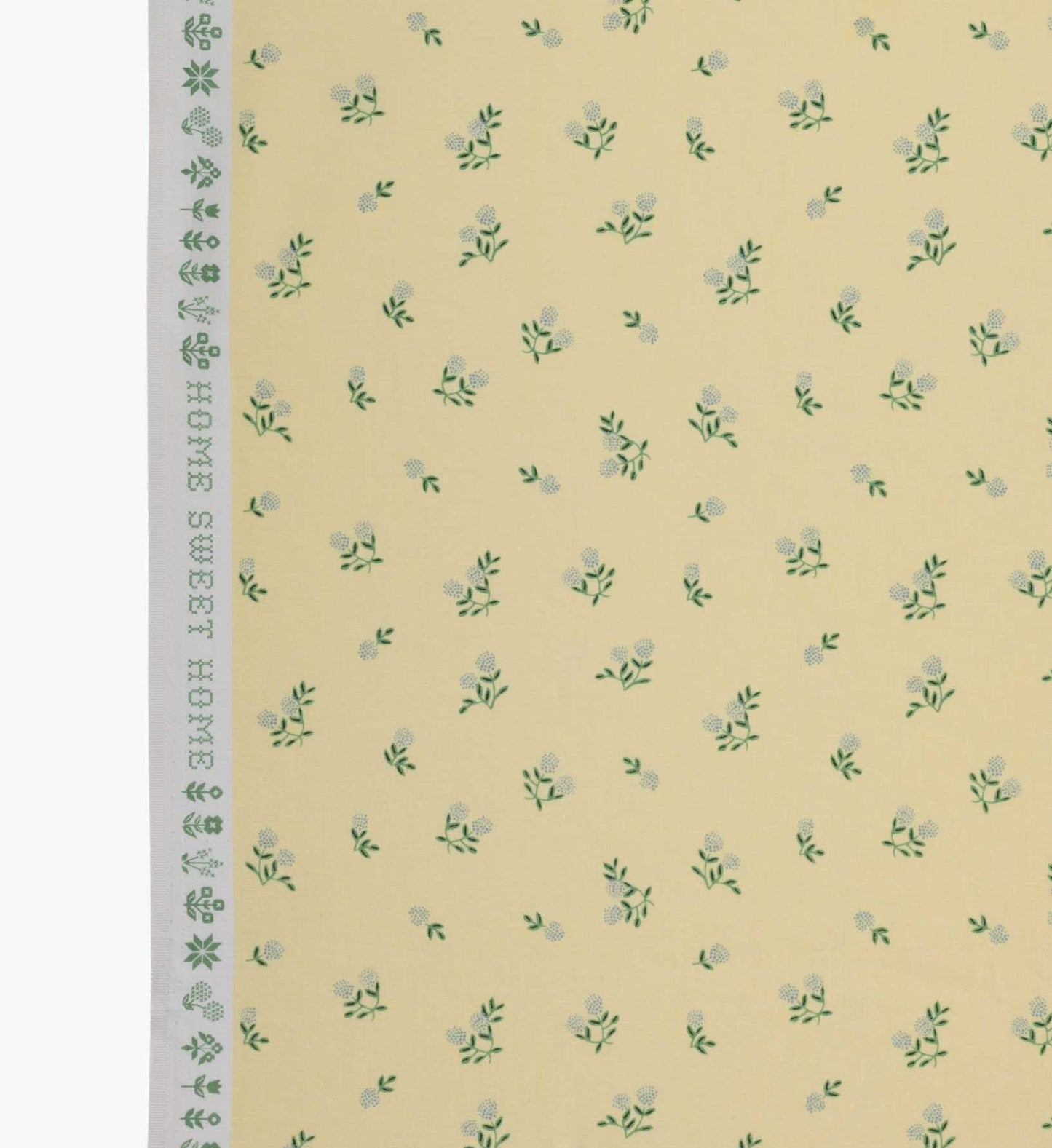 Ditsy Hydrangea Cotton Fabric - Butter