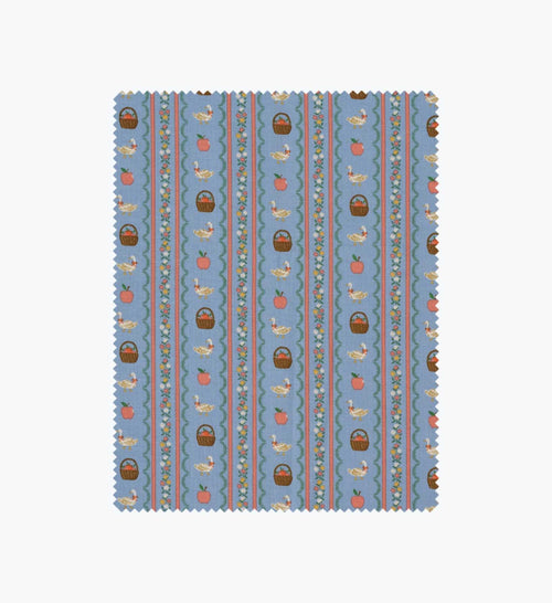 Farmhouse Stripe Cotton Fabric - Slate