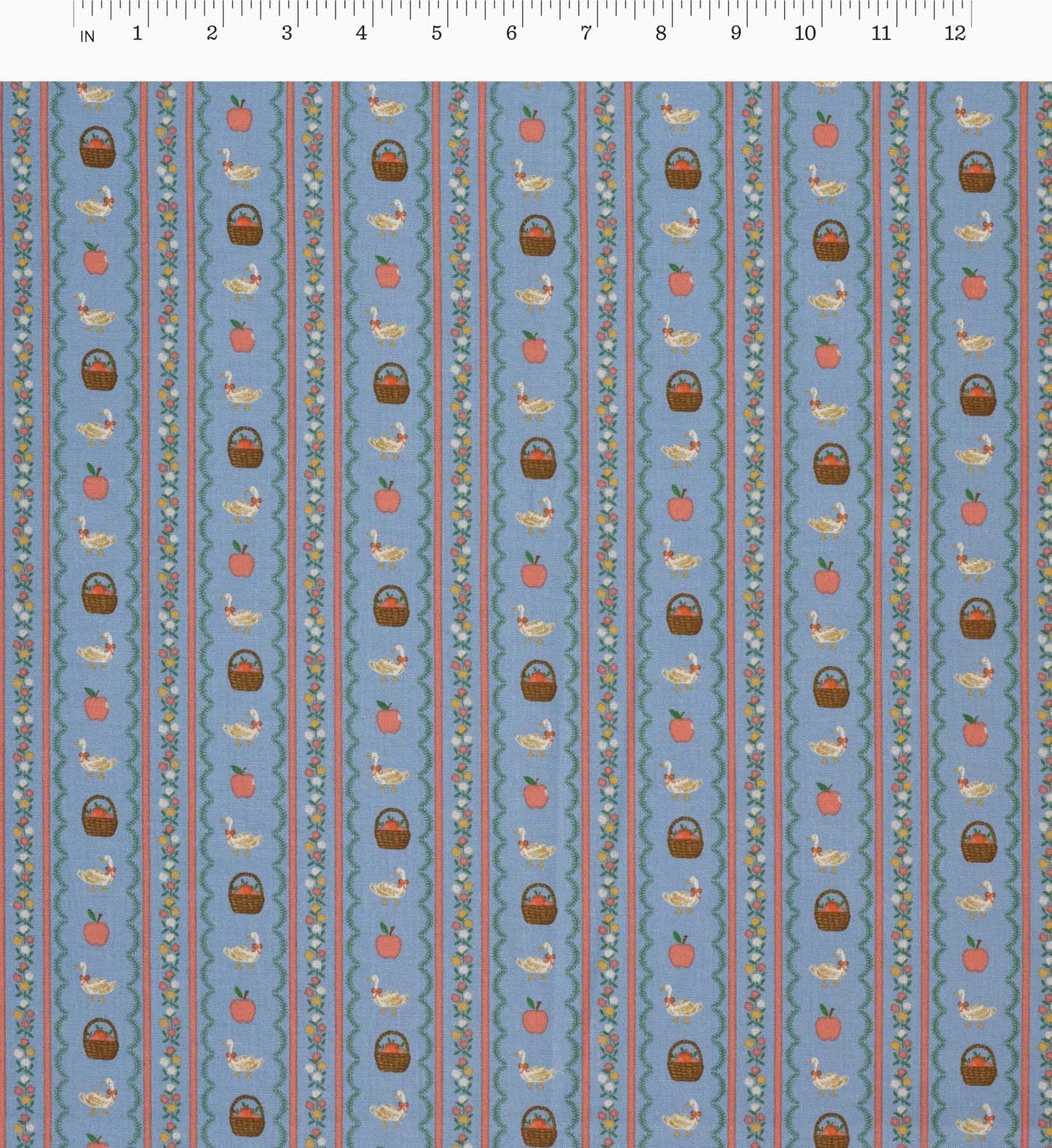 Farmhouse Stripe Cotton Fabric - Slate