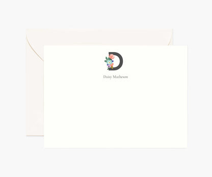 Monogram Personalized Stationery - D