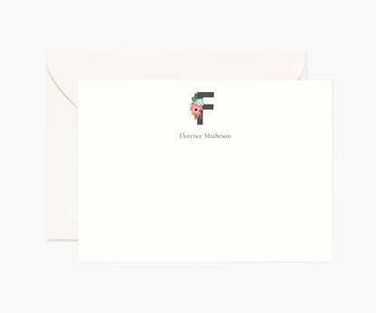 Monogram Personalized Stationery - F