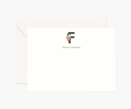 Monogram Personalized Stationery - F