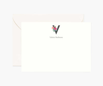 Monogram Personalized Stationery - V