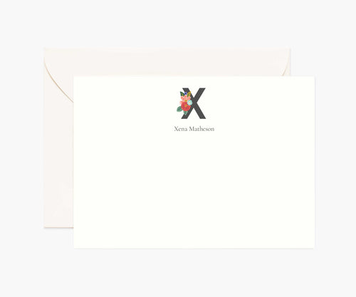 Monogram Personalized Stationery - X