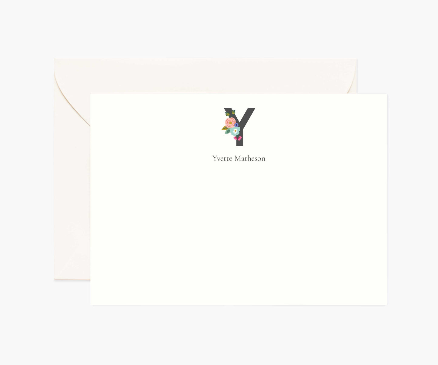 Monogram Personalized Stationery - Y