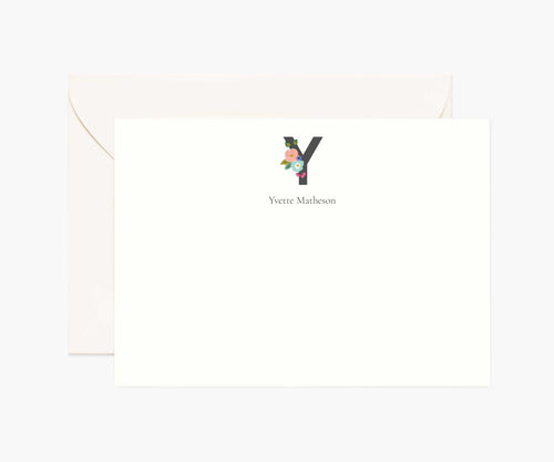 Monogram Personalized Stationery - Y