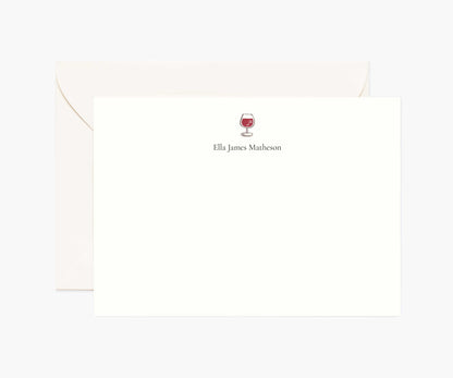 Food & Drink Personalized Stationery  - Red Wine