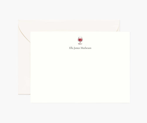 Food & Drink Personalized Stationery  - Red Wine