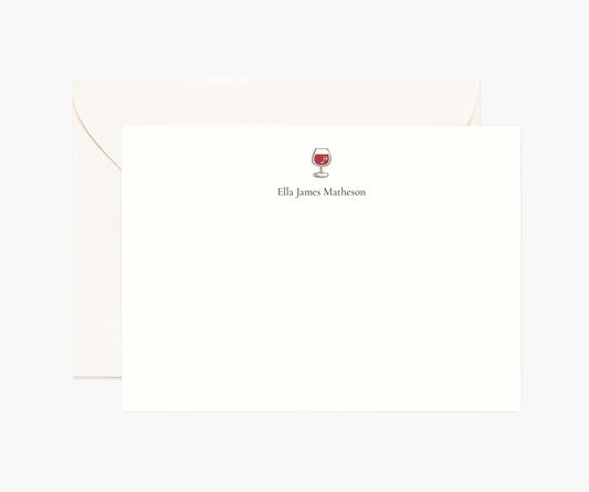 Food & Drink Personalized Stationery  - Red Wine