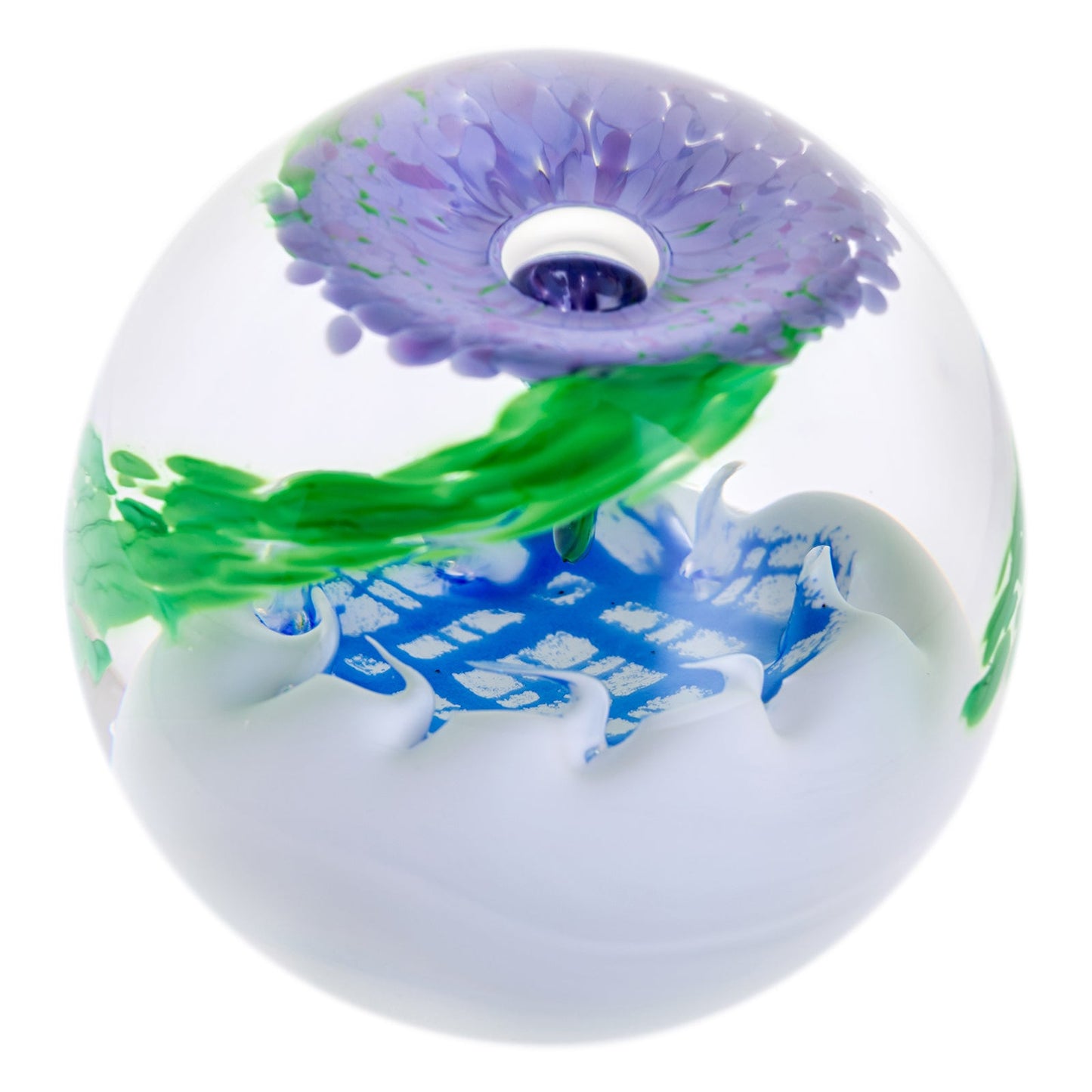 Caithness Thistle Violet Paperweight