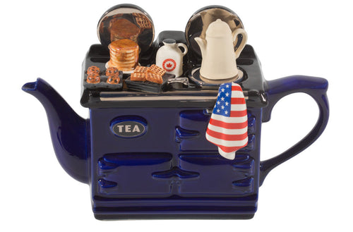 Ceramic Inspirations American Breakfast Large Aga Style Teapot Blue