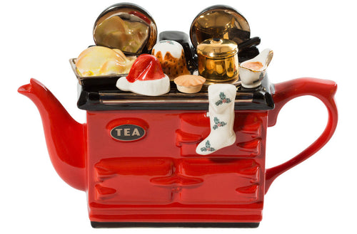 Ceramic Inspirations Christmas Aga Red Large Teapot
