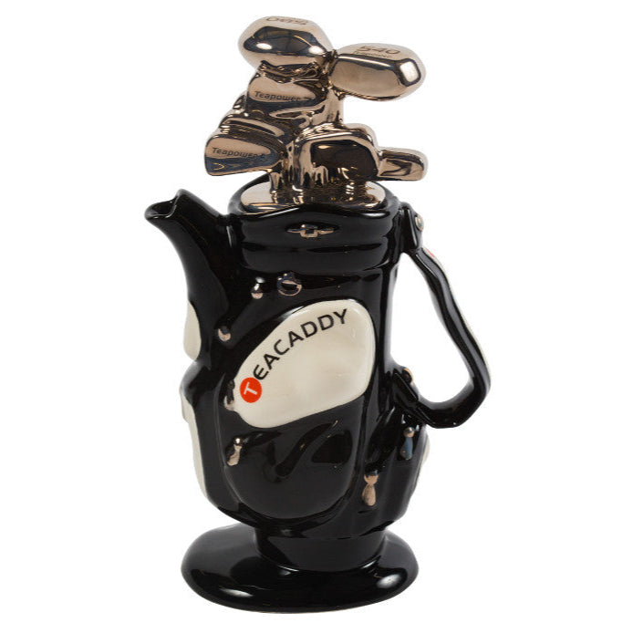 Ceramic Inspirations Golf Bag Black Medium Teapot