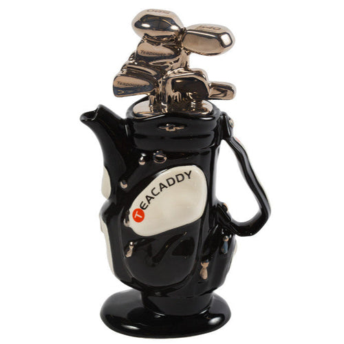 Ceramic Inspirations Golf Bag Black Medium Teapot