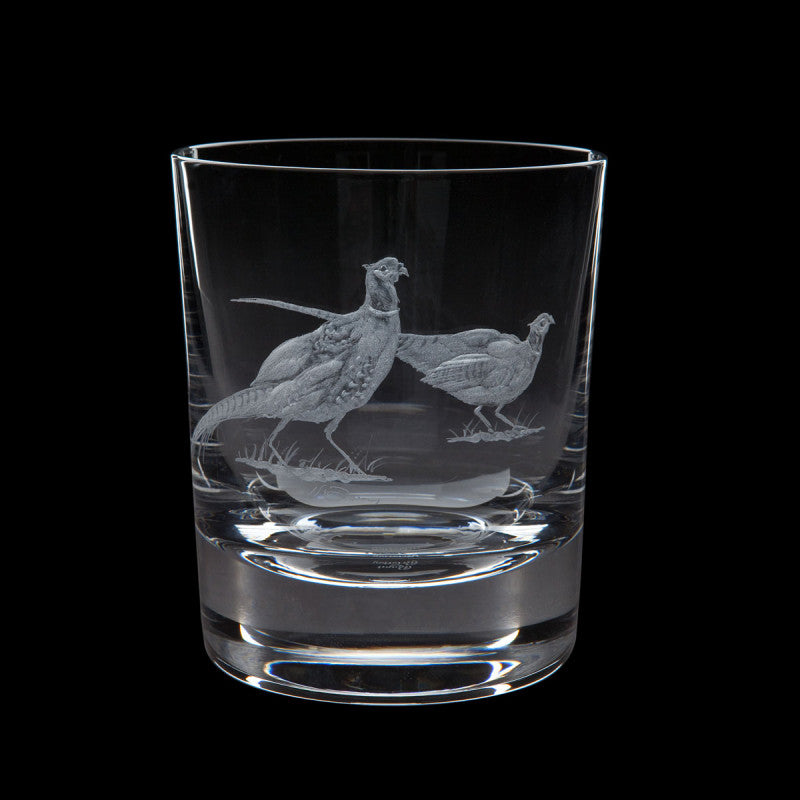 Dartington Crystal Hand Engraved Game Pheasant Tumbler