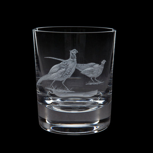 Dartington Crystal Hand Engraved Game Pheasant Tumbler