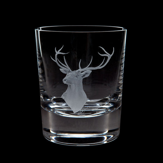 Dartington Crystal Hand Engraved Red Stag Tumbler