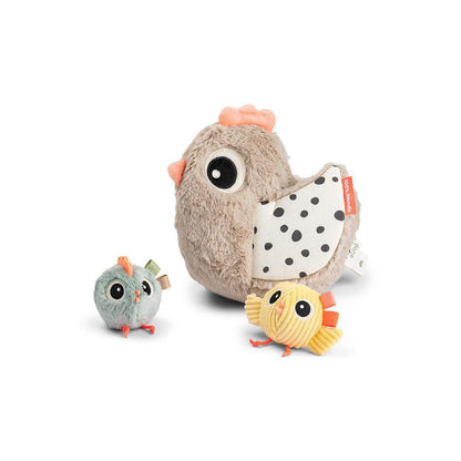 Done by Deer Hide and Seek Activity Toy Clucky - Beige