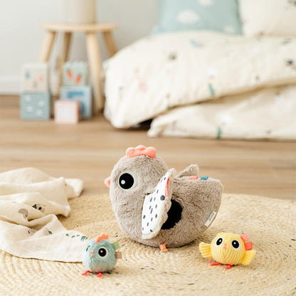 Done by Deer Hide and Seek Activity Toy Clucky - Beige