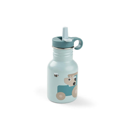 Done by Deer Metal Bottle - Tiny Farm Blue