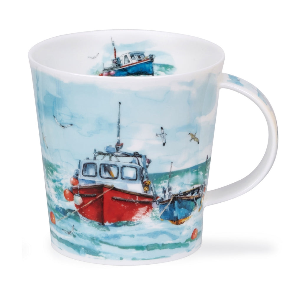 Dunoon Cairngorm Fishing Boats Red Mug
