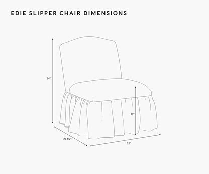 Edie Slipper Chair - Garden Party Blue