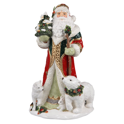 Fitz and Floyd Santa In Winter Forest