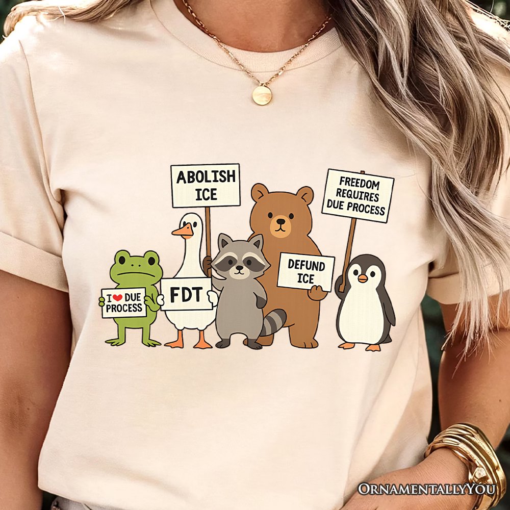 Abolish ICE Animals Protest T-Shirt, Cute Activist Tee