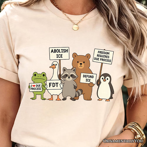 Abolish ICE Animals Protest T-Shirt, Cute Activist Tee