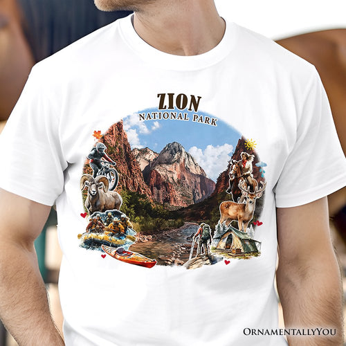 Adventurous Zion National Park Ornament, Utah Scenic Landmarks Tee and Souvenir