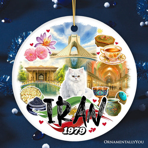 Artistic Iran Landmarks Christmas Ornament, Persian Culture Gift and Travel Souvenir