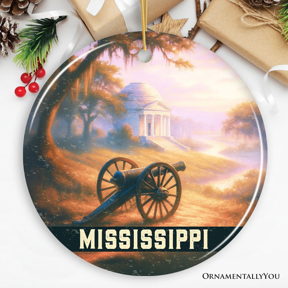 Artistic Mississippi Vicksburg National Military Park Ornament, Southern Heritage Christmas Gift and Souvenir