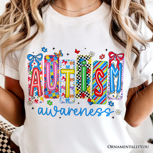 Autism Awareness Support T-Shirt, Colorful Spectrum Tee