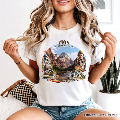 Adventurous Zion National Park Ornament, Utah Scenic Landmarks Tee and Souvenir