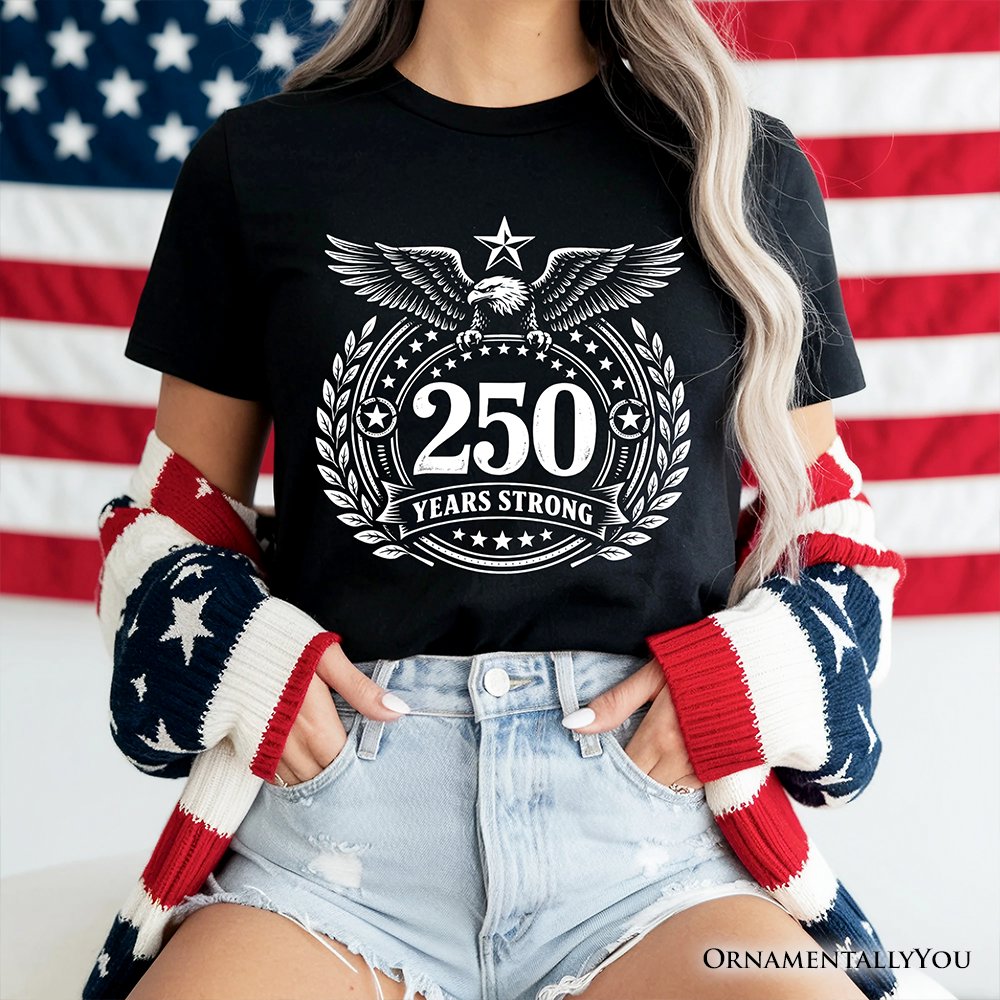250th Anniversary Strong Eagle T-Shirt, 4th of July USA Patriotic 1776–2026 Tee