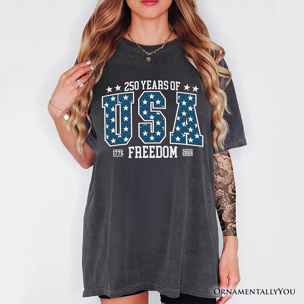 250 Years of Freedom Anniversary T-Shirt, 4th of July USA Patriotic 1776–2026 Tee