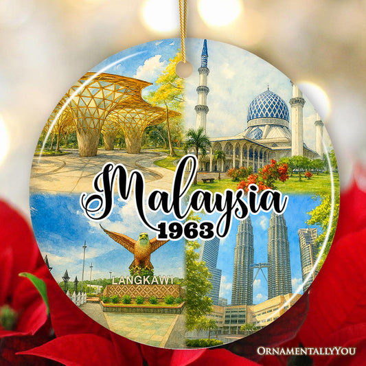 Artistic Malaysia Landmarks Christmas Ornament, Petronas Twin Towers Cultural Souvenir Gift