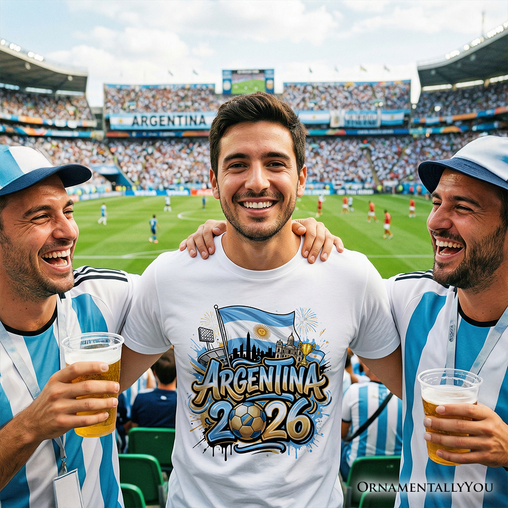 Argentina 2026 Soccer Cup Global Championship T-Shirt, Fans Football Tee
