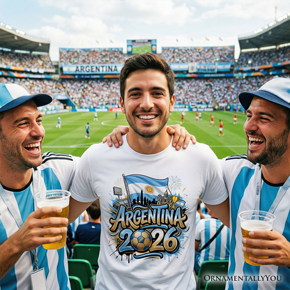Argentina 2026 Soccer Cup Global Championship T-Shirt, Fans Football Tee
