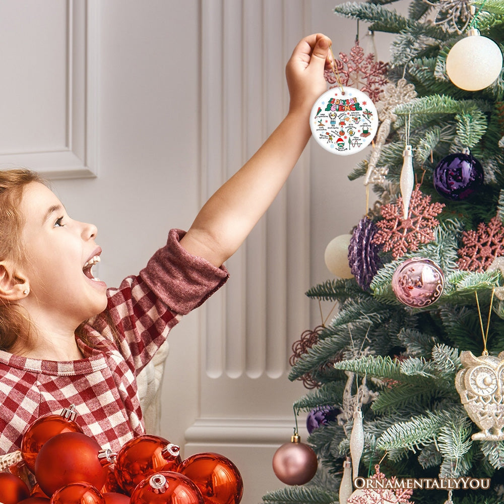 12 Days of Science Ornament, Christmas Gift for Scientist Nerd or Teacher