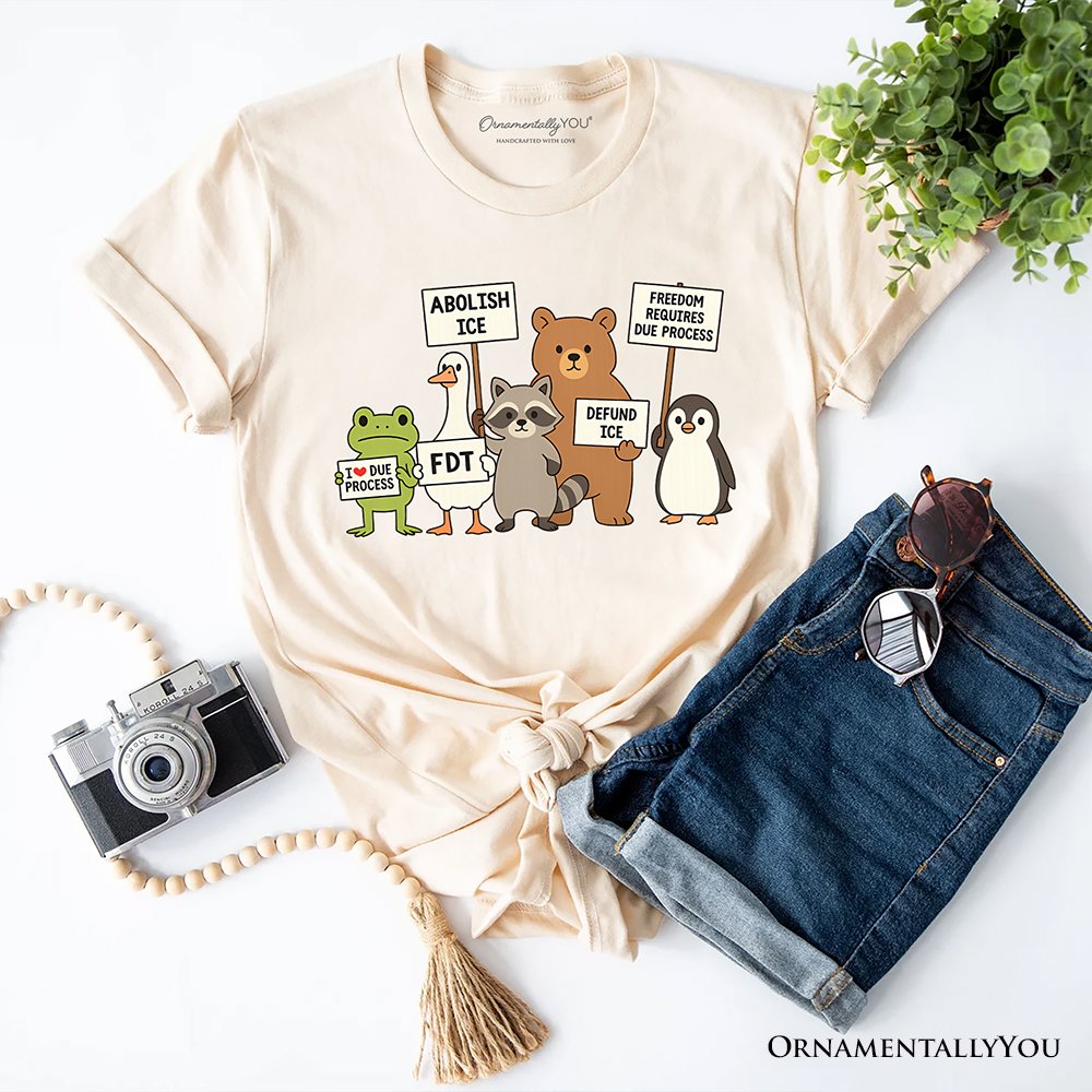 Abolish ICE Animals Protest T-Shirt, Cute Activist Tee
