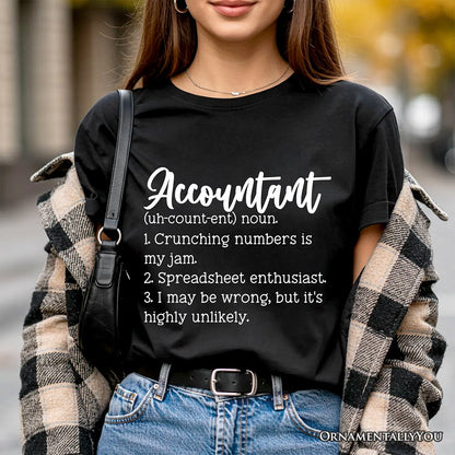 Accountant Definition T-Shirt, Finance Office Employee Funny Quote Tee