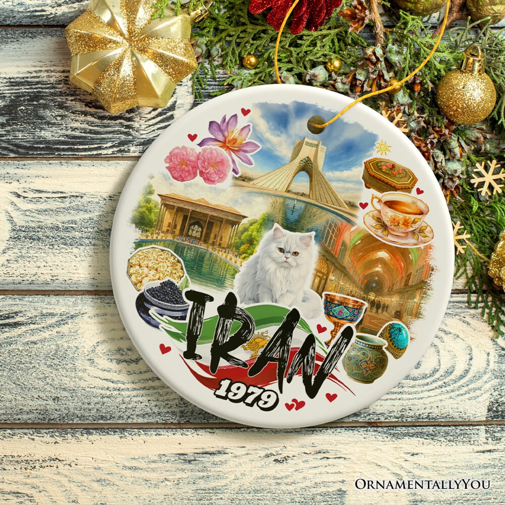 Artistic Iran Landmarks Christmas Ornament, Persian Culture Gift and Travel Souvenir