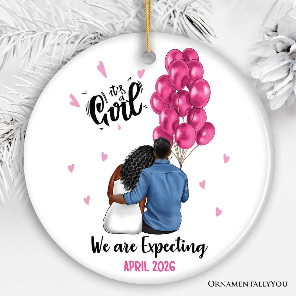 Baby Announcement For Boy or Girl Customized Ornament, Gender Reveal Keepsake