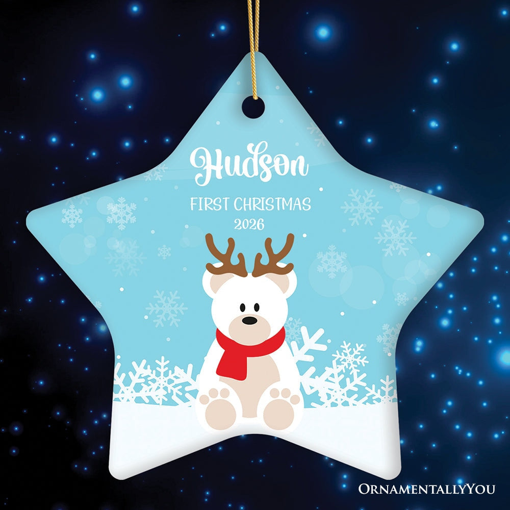 Baby’s 1st Christmas Polar Bear Personalized Ornament