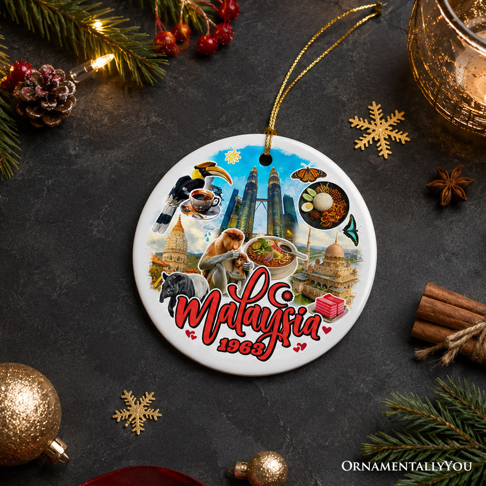 Artistic Malaysia Landmarks Christmas Ornament, Petronas Twin Towers Cultural Souvenir Gift