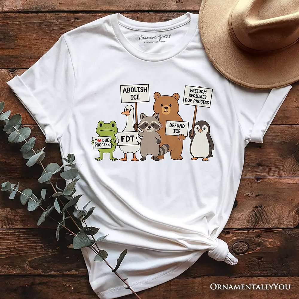Abolish ICE Animals Protest T-Shirt, Cute Activist Tee