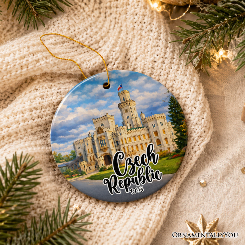 Artistic Czech Republic Landmarks Christmas Ornament, Prague Heritage Gift and Souvenir
